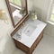 James Martin Vanities 36'' Single Vanity, Mid-Century Walnut w/ 3 CM White Zeus Quartz Top 424-V36-WLT-3WZ - alternate 2